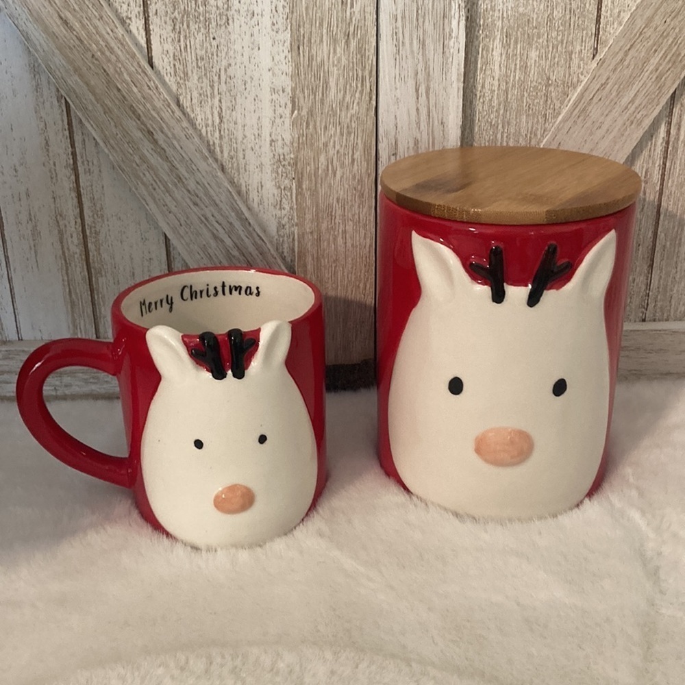 Magenta Home Reindeer Cellar and Mug Set